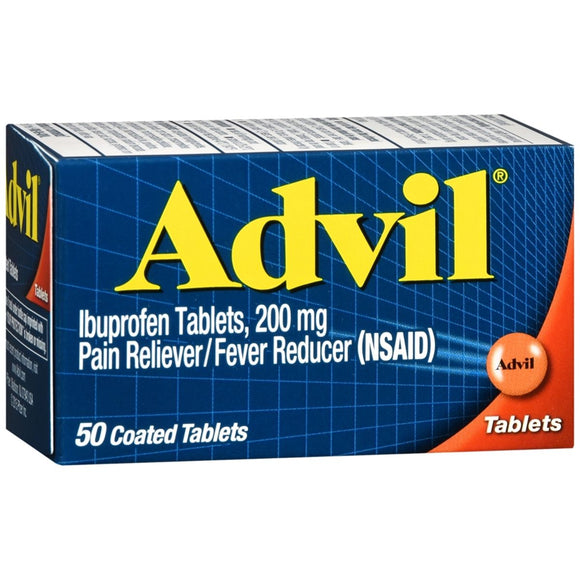 Advil Ibuprofen 200 mg Coated Tablets - 50 TB