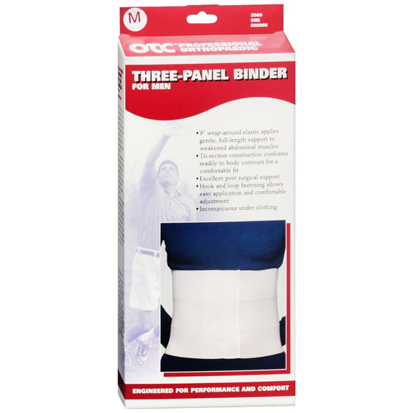 OTC Professional Orthopaedic Three-Panel Elastic Abdominal Binder for Men White Size M 2509-M 1 EA