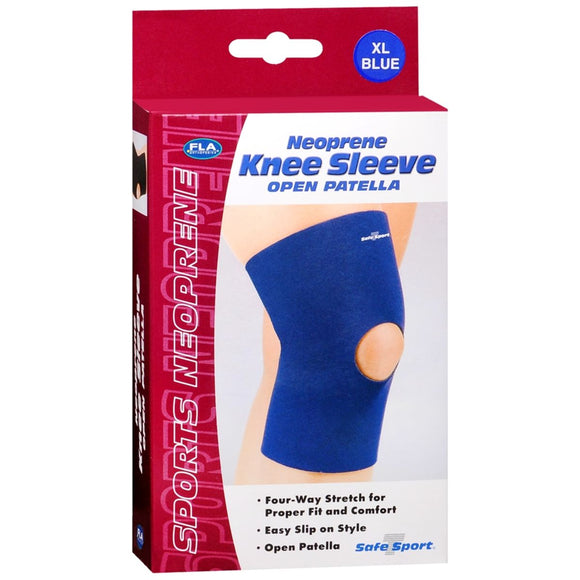 FLA ORTHOPEDICS Safe-T-Sport Neoprene Knee Sleeve Open Patella 37-3731LNVY - 1 EA