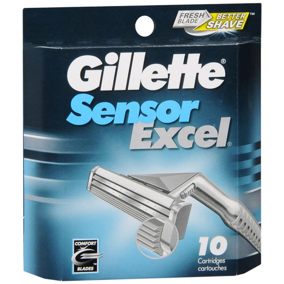 Gillette Sensor Excel Cartridges - 10 EA