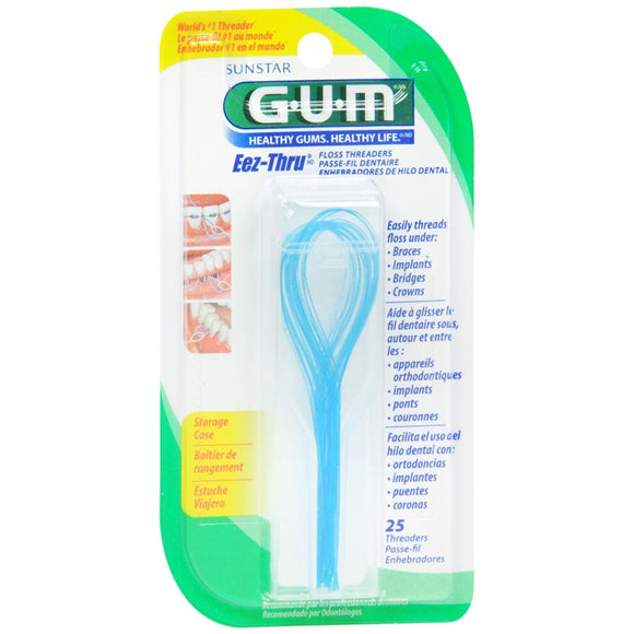 GUM Eez-Thru Floss Threaders 25 ea