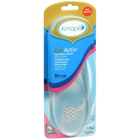 Amope GelActiv Flat Shoes Insoles Women's Sizes 5-10 1 pr