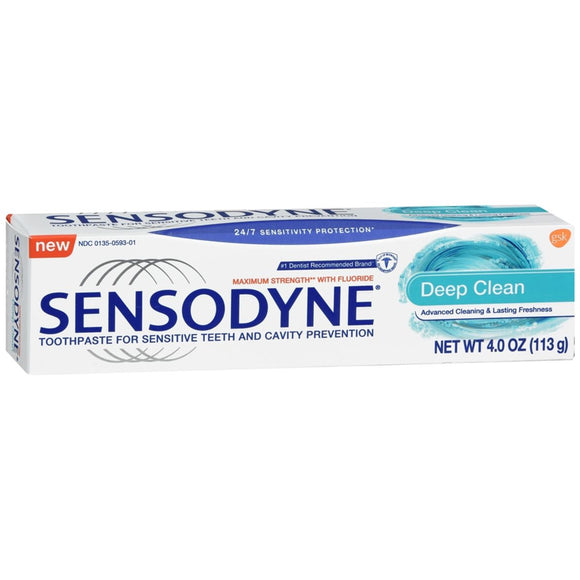 Sensodyne Toothpaste for Sensitive Teeth Deep Clean - 4 OZ