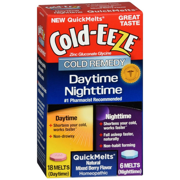 COLD-EEZE Daytime Nighttime QuickMelts Mixed Berry Flavor - 24 EA