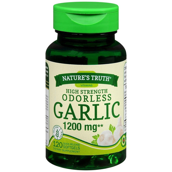 Nature's Truth High Strength Odorless Garlic 1200 mg Quick Release Softgels - 120 CP