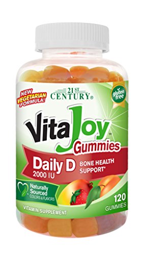 21st Century Vitajoy Daily D Gummies, Peach, Mango and Strawberry, 120 Count