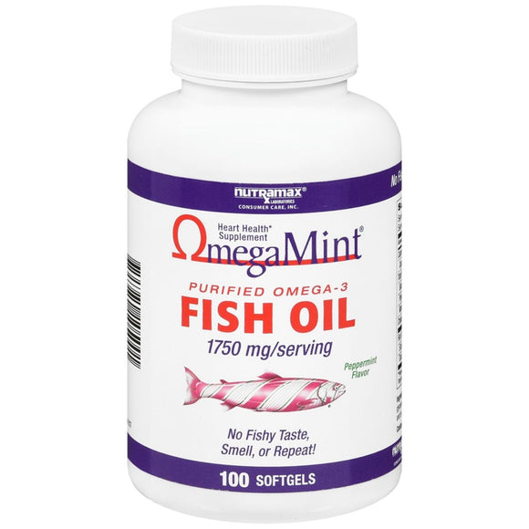 Nutramax Omega Mint Fish Oil Softgels Peppermint Flavor - 100 CP