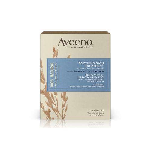 Aveeno Soothing Bath Treatment, 8 Count, net wt. 1.5oz.