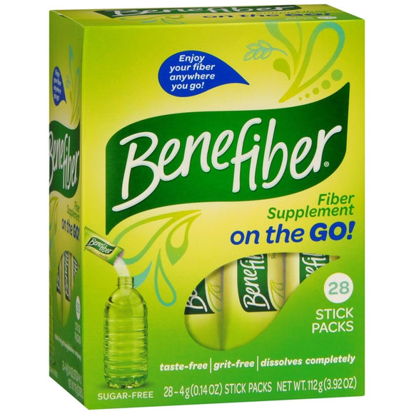 Benefiber Fiber Supplement On the Go! Stick Packs - 28 EA