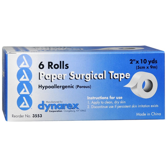 Dynarex Paper Surgical Tape Hypoallergenic 2 Inches 60 YD