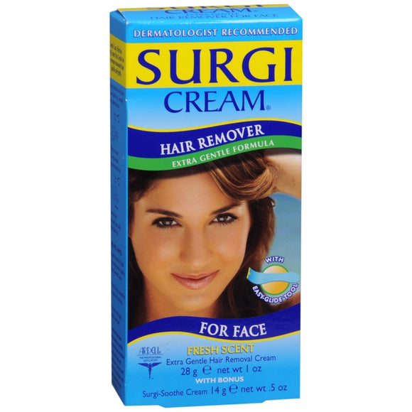 Surgi Cream Hair Remover For Face Extra Gentle Formula - 1 OZ