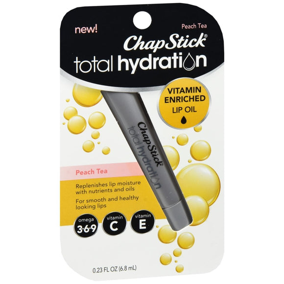 ChapStick Total Hydration Lip Oil Peach Tea - 0.23 OZ