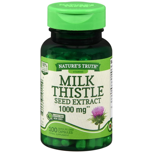 Nature's Truth Milk Thistle Seed Extract 1000 mg Quick Release Capsules - 100 CP