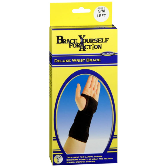 Bell-Horn Brace Yourself for Action Deluxe Wrist Brace Black Small/Medium Left 99342S-M - 1 EA