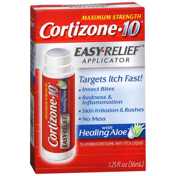 Maximum Strength Cortizone-10  Easy Relief Applicator Anti-Itch Liquid - 1.25 OZ