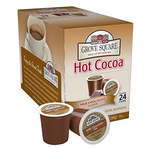 GROVE SQUARE 12.7 OZ (24-0.53 OZ) SINGLE CUP MILK CHOCOLATE HOT COCOA-CASE OF 4