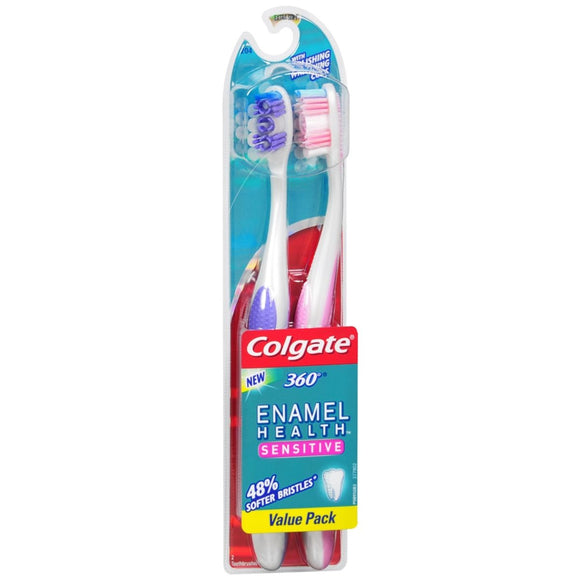 Colgate 360 Enamel Health Sensitive Toothbrush - 2 EA