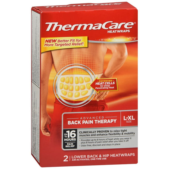 ThermaCare HeatWraps Lower Back & Hip Size L-XL - 2 EA