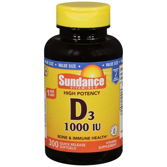 Sundance D3 1000 IU Quick Release Softgels - 300 CP