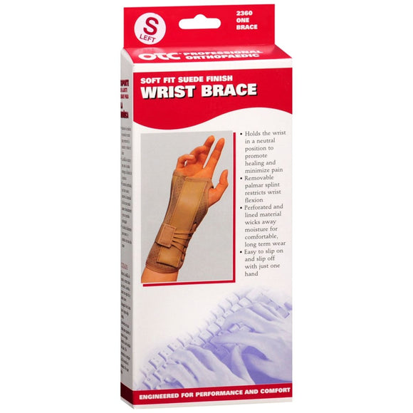 OTC Professional Orthopaedic Soft Fit Suede Finish Wrist Brace Beige Left Size S 2360/L-S 1 EA