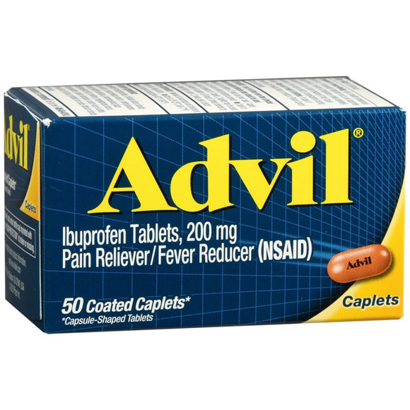 Advil Ibuprofen 200 mg Coated Caplets - 50 CP