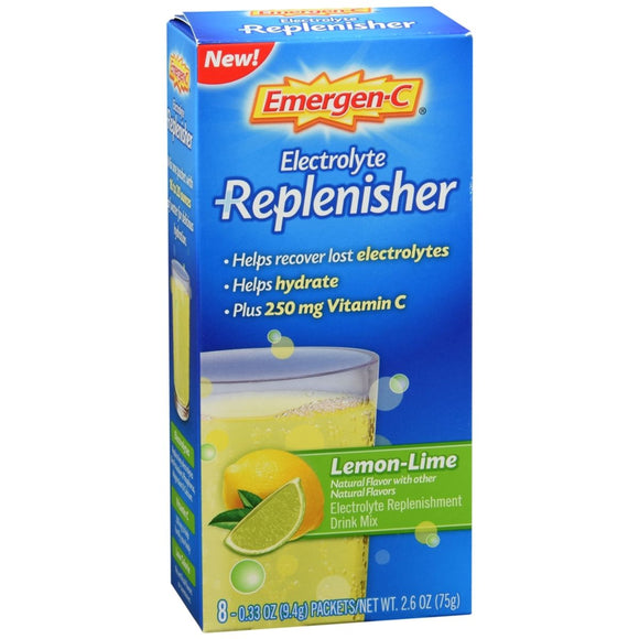 Emergen-C Electrolyte Replenisher Lemon-Lime - 8 EA