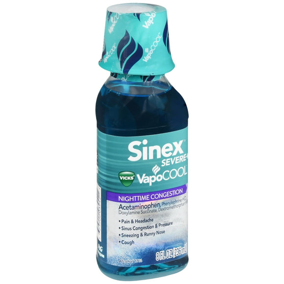 Sinex Severe + VapoCool Nighttime Congestion Liquid 8 oz