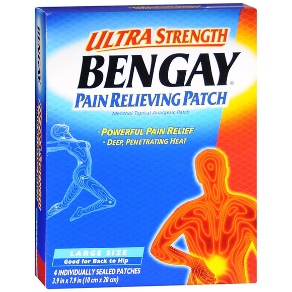 Bengay Pain Relieving Patch Ultra Strength Large Size - 4 EA