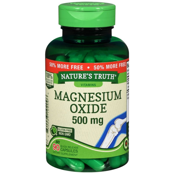 Nature's Truth Magnesium Oxide 500 mg Quick Release Capsules - 90 CP