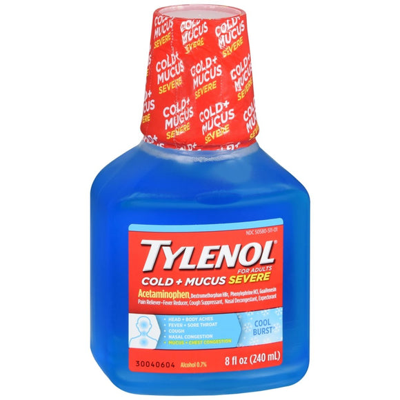 TYLENOL Cold + Mucus Severe Liquid Cool Burst - 8 OZ