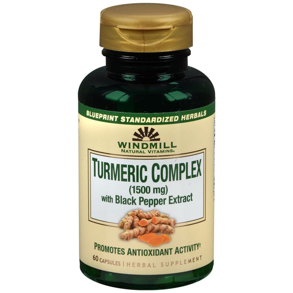 Windmill Turmeric Complex Herbal Supplement Capsules 60 CP