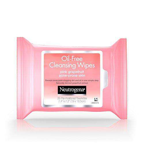 Neutrogena Oil-Free Cleansing Wipes Pink Grapefruit 25 EA