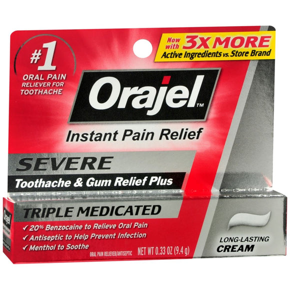 Orajel Severe Instant Pain Relief Cream - 0.33 OZ