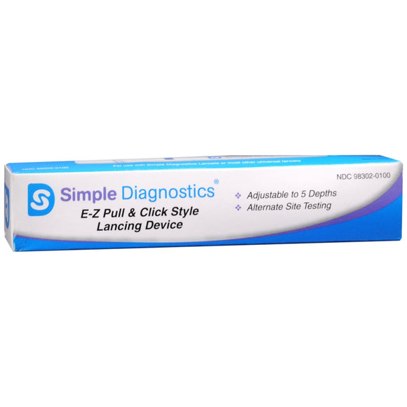 Simple Diagnostics  E-Z Pull & Click Style Lancing Device 1 ea