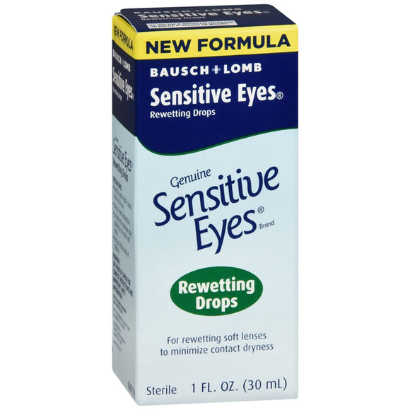 Bausch + Lomb Sensitive Eyes Rewetting Drops - 1 OZ