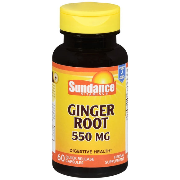 Sundance Ginger Root 550 mg Quick Release Capsules - 60 CP