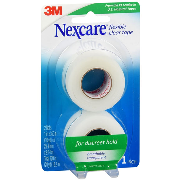 3M Nexcare Flexible Clear Tape 1 Inch - 20 YD