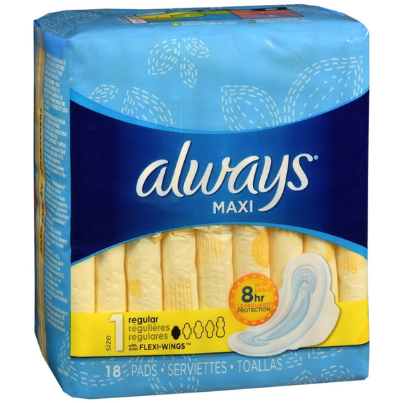 Always Maxi Pads with Flexi-Wings Regular - 18 EA