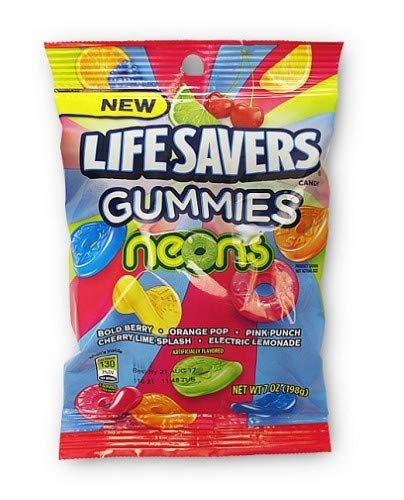 LIFE SAVERS GUMMIES NEONS PEG 7OZ 12/CS