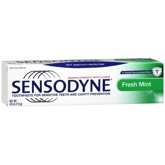 Sensodyne Maximum Strength with Fluoride Toothpaste Fresh Mint - 4 OZ