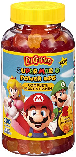 L'il Critters Super Mario Brothers Complete Multivitamin Gummies, 190 Count - Buy Packs and Save (Pack of 4)