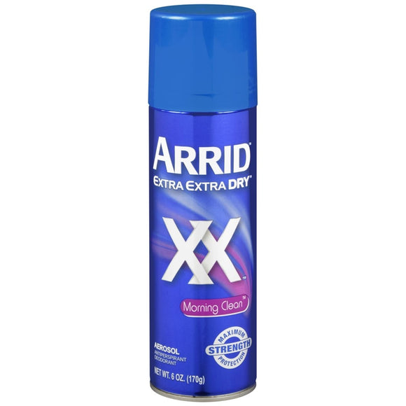 ARRID XX Extra Extra Dry Antiperspirant Deodorant Aerosol Morning Clean - 6 OZ