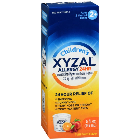 Xyzal Children's Allergy 24HR Oral Solution Tutti Frutti - 5 OZ