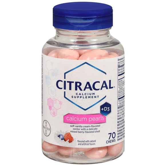 Citracal Calcium Pearls + D3 Chews - 70 EA