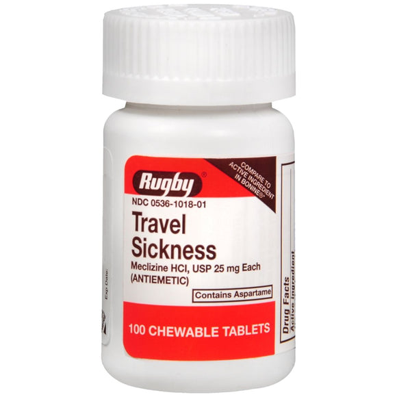 Rugby Travel Sickness Chewable Tablets - 100 TB