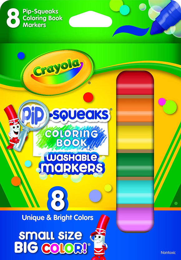 8 ct. Washable Coloring Book Pip-Squeaks Markers