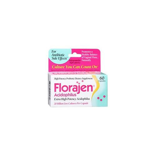 Florajen Florajen Acidophilus Probiotic Capsules, 60 caps - Buy Packs and Save (Pack of 3)