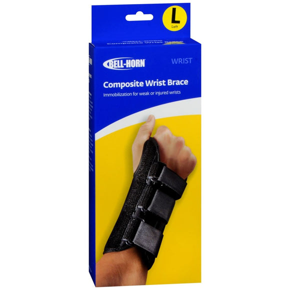 Bell-Horn Composite Wrist Brace Black Large Left 207L - 1 EA