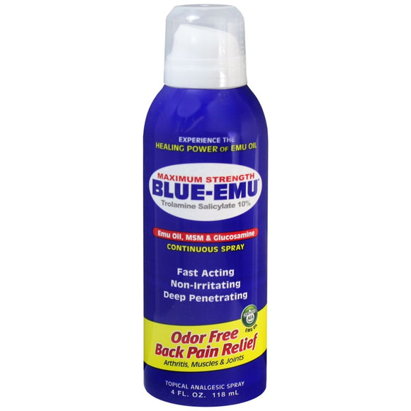 Blue-Emu Topical Analgesic Continuous Spray Maximum Strength - 4 OZ