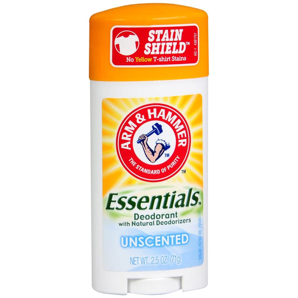 ARM & HAMMER Essentials Deodorant Unscented - 2.5 OZ